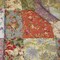 Multi-Color Machine Washable Quilted Coverlet Set with Floral Jacobean Print and Reversible